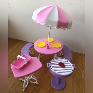 Vintage 1989 Mattel Barbie & Skipper Picnic Party Playset - Incomplete EUC